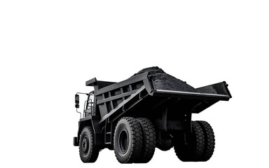 Fototapeta premium Mining dump truck isolated on transparent background