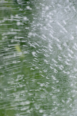 Shades of Green and Yellow and White Abstract Background of Ice and Air Bubbles