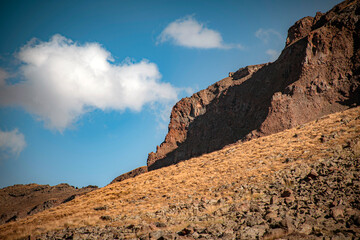 mountain landscape with blue sky