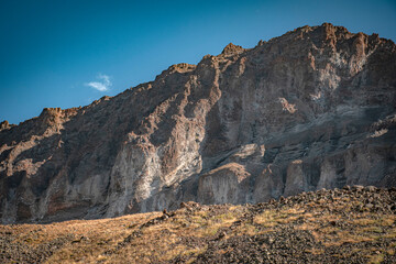 mountain landscape with blue sky