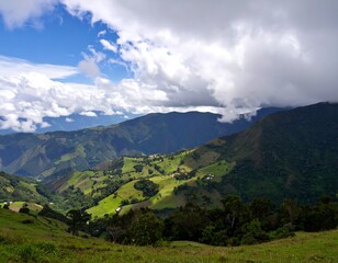 Obraz premium Mountain valley vista (1)