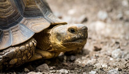 Close-up of a tortoise on the ground (2)