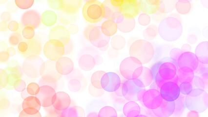 Colorful Bokeh Circles Light PNG Background