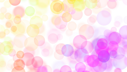 Colorful Bokeh Circles Light PNG Background