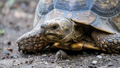 Fototapeta premium Close-up of a tortoise on the ground