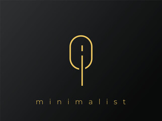 OI Minimalist Logo with Interlocking Shapes on Solid Black Background. A clean and modern minimalist logo design.