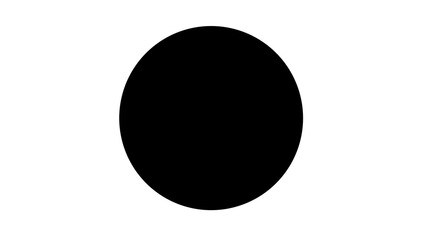 Black Solid Circle Geometric Shape PNG