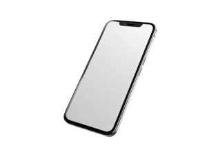 Sleek modern smartphone, blank screen