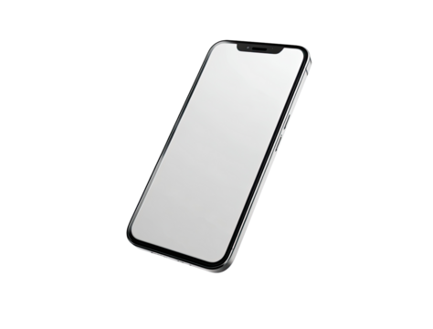 Sleek modern smartphone, blank screen