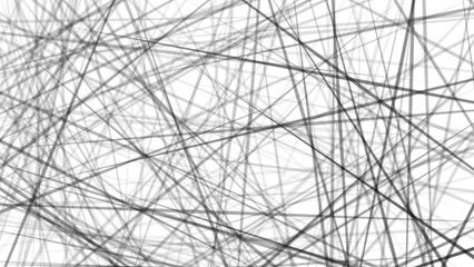 Black and White Line Mesh Abstract PNG Background
