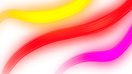 Rainbow Neon Brush Stroke PNG Illustration