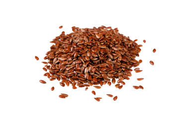 Organic linseed or flaxseed texture or surface as background.