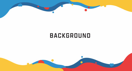 Colorful abstract background with flowing shapes and dots.