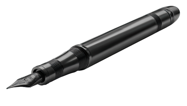 Sleek black fountain pen