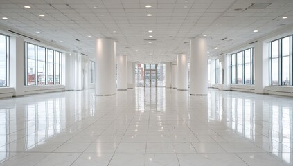 Empty modern white interior