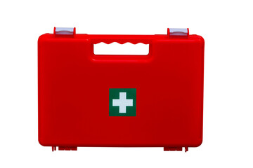 general first aid kit isolated on white background