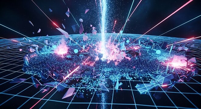 Global Network Digital Data Stream.