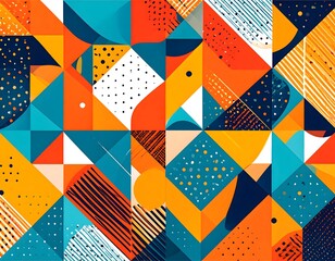 Obraz premium Retro Geometric Pattern