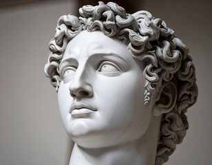 Marble Bust Close-up/Indoor Museum