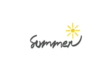 summer bright sun logo vector