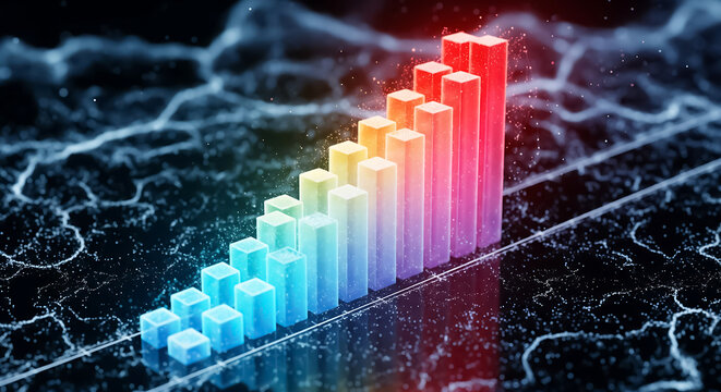 Crystalline Binary Code Animation on a Particle Background