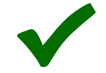 A simple green check mark symbol isolated on a plain transparent background, representing confirmation, approval, or a correct choice in a clear and minimalist graphic