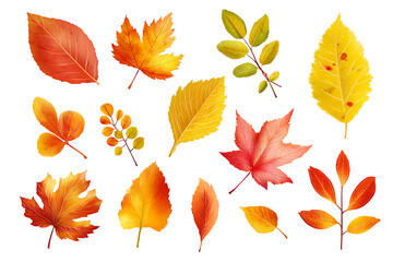 Obraz premium autumn leaves vector illustration