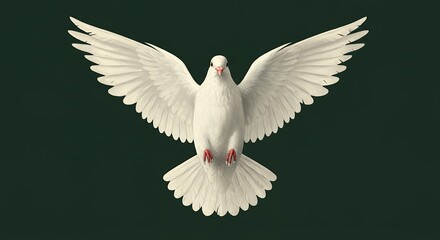 Fototapeta premium White dove in flight