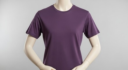 Purple T-shirt on Mannequin