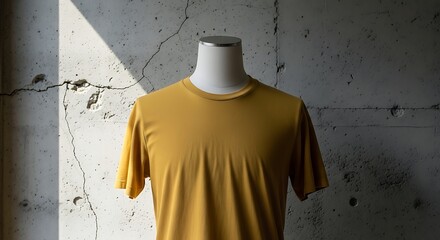 Gold T-shirt on Mannequin