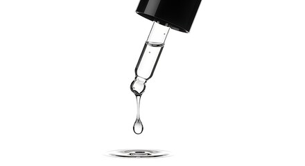 Dropper with Liquid Dropping on Surface