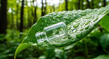 Droplet in Vial on Leaf