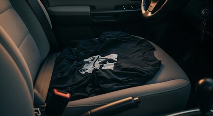 T-shirt on Car Seat