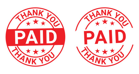 Thank You - Stamp, Imprint, Seal Template. Grunge Effect. Vector Stock Illustration