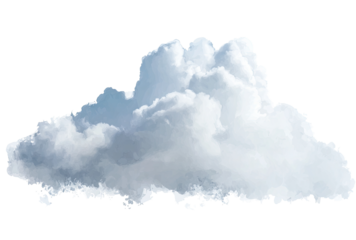 Fluffy cumulus cloud against a black background