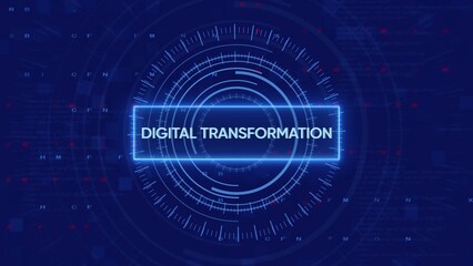 Digital Transformation Concept with Futuristic Interface and Data Visualization technology innovation