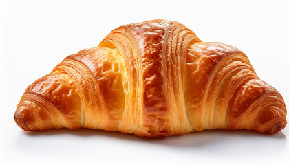 Freshly Baked Croissant On White Background For Food Lovers