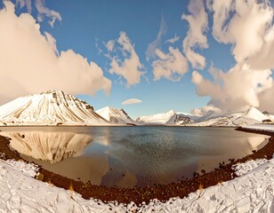 Panoramic winter landscape