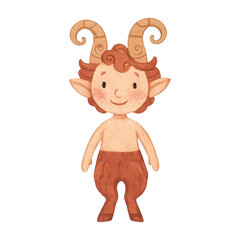 PNG Whimsical faun character illustration