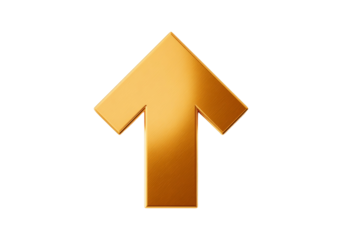 A gold arrow pointing upwards