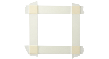 Masking Tape Frame Template Art Design Decoration Sticky Strips Graphic Texture Adhesive on transparent background