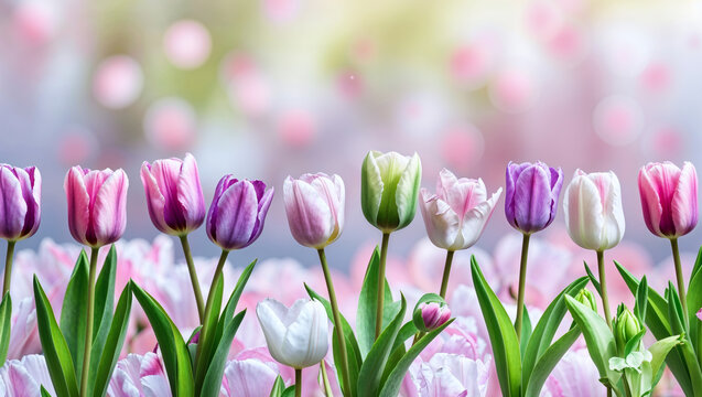 Spring meadow with sunny flowers, nature background 04