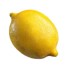 Bright yellow lemon, smooth skin, slightly oval shape