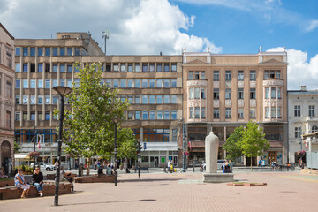 Łódź Poland Leon Schiller monument cultural landmark travel concept