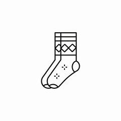 striped socks icon sign vector