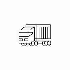 truck trailer icon sign vector
