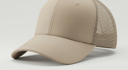 Beige baseball cap
