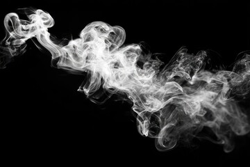 Fototapeta premium Abstract smoke patterns on black background (1)