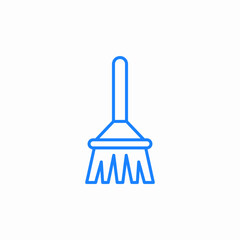 cleaning brush icon sign vector