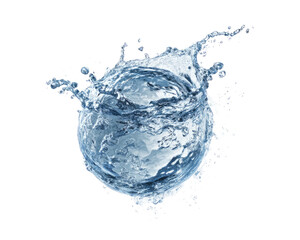 Water sphere in mid-air splash